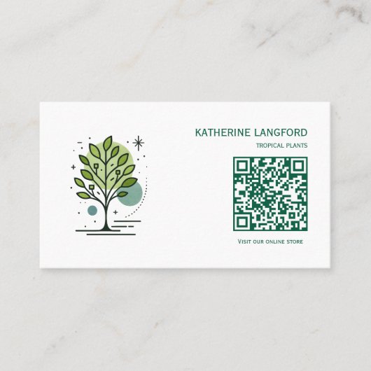 Aangepaste Greenleaf Nursery branding Visitekaartje (Voorkant)