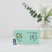 Aangepaste Greenleaf Nursery branding Visitekaartje (Staand voorkant)
