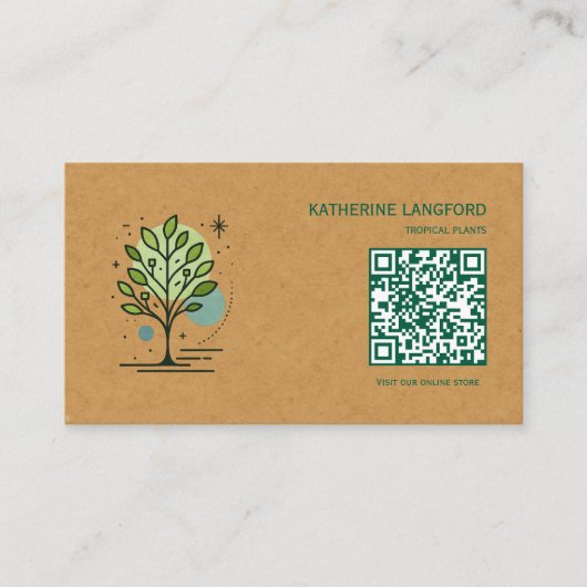 Aangepaste Greenleaf Nursery branding Visitekaartje (Voorkant)