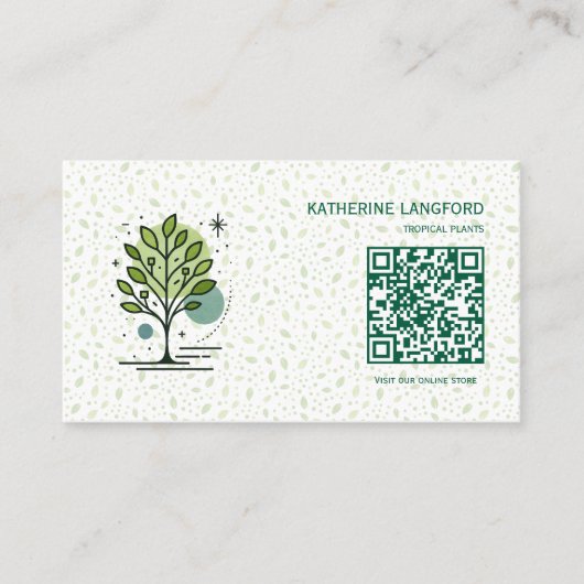 Aangepaste Greenleaf Nursery branding Visitekaartje (Voorkant)