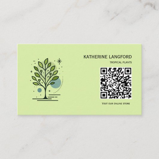 Aangepaste Greenleaf Nursery branding Visitekaartje (Voorkant)