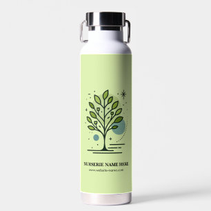 Aangepaste Greenleaf Nursery branding  Waterfles