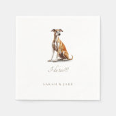 Aangepaste Greyhound Pet Wedding Servet (Voorkant)