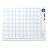 Aangepaste Grid Notitieblok 5 Sq/Inch met Logo & I (Voorkant)