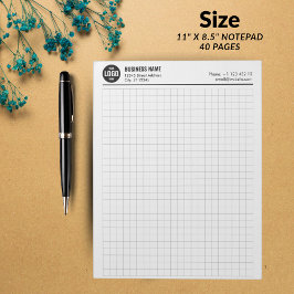 Aangepaste Grid Notitieblok 5 Sq/Inch met Logo & I