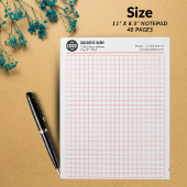 Aangepaste Grid Notitieblok 5 Sq/Inch met Logo & I