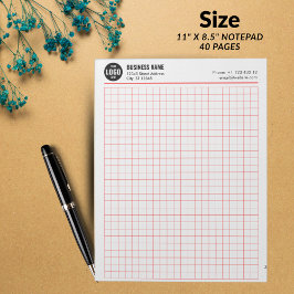 Aangepaste Grid Notitieblok 5 Sq/Inch met Logo & I