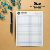 Aangepaste Grid Notitieblok 5 Sq/Inch met Logo & I