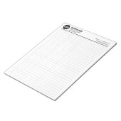 Aangepaste Grid Notitieblok 5 Sq/Inch met Logo & I (Schuin)