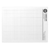 Aangepaste Grid Notitieblok 5 Sq/Inch met Logo & I (Voorkant)