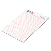 Aangepaste Grid Notitieblok 5 Sq/Inch met Logo & I (Schuin)