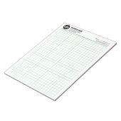 Aangepaste Grid Notitieblok 5 Sq/Inch met Logo & I (Schuin)