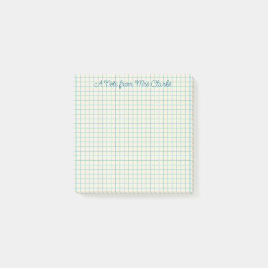 Aangepaste Grid Teacher Post-it® Notities Notes (Voorkant)
