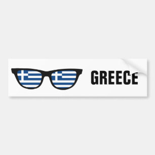 Aangepaste Griekse tekst voor schaduwen en kleuren Bumpersticker