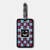 Aangepaste Griekse vlag Aangepaste brief Griekenla Bagagelabel (Achterkant verticaal)