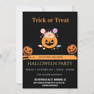 Aangepaste Griezelfeest Halloween Feestje  Kaart