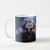 Aangepaste griezelige clown horror Halloween Koffiemok (Links)