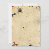 Aangepaste griezelige Halloween-feestuitnodiging Kaart (Achterkant)