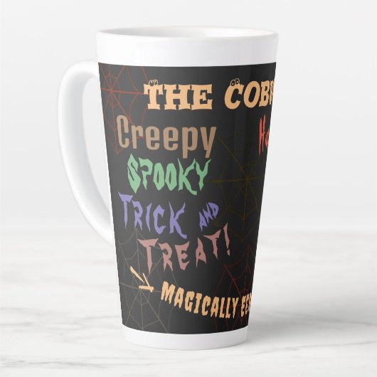 Aangepaste Griezelige Halloween Magisch Griezels E Latte Mok (Linkerhoek)