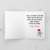 Aangepaste griezelige kerst grappige uitspraken vo feestdagen kaart (Binnen)