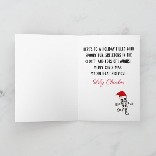 Aangepaste griezelige kerst grappige uitspraken vo feestdagen kaart (Binnen)