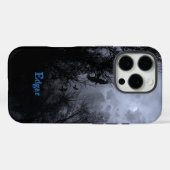 Aangepaste Griezelige Lucht met Raven Blauw Mist i Case-Mate iPhone Case (Achterkant (horizontaal))