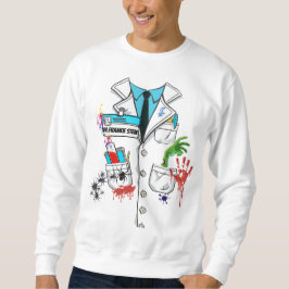 Aangepaste griezelige Mad Scientist Halloween Lab  Trui