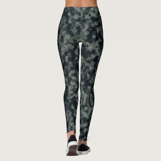 Aangepaste grijs en zwart Camo Leggings (Achterkant)