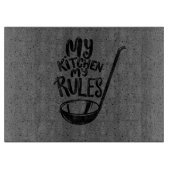 Aangepaste Grijs Graniet Glas Snijplank (Voorkant)