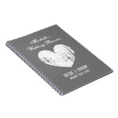 Aangepaste grijze bruiloft planner organizer notit notitieboek (Rechterzijde)