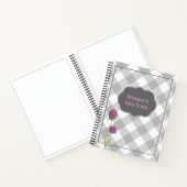 Aangepaste grijze buffels en bloemen notitieboek (Binnen)