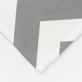 Aangepaste grijze Chevron Pink Owl Fleece Blanket (Hoek)