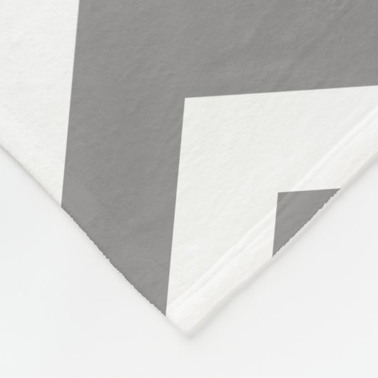 Aangepaste grijze Chevron Pink Owl Fleece Blanket (Hoek)