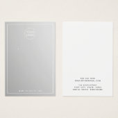 Aangepaste grijze, elegant oorenkaart visitekaartje (Voorkant /achterkant)