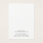 Aangepaste grijze, elegant oorenkaart visitekaartje (Achterkant)