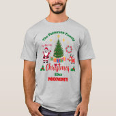 Aangepaste Grijze Familie Kerstmis Sinterklaas Uni T-shirt (Voorkant)