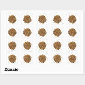 Aangepaste grijze HERFSTBLADEREN Sticker Motief (Vel)