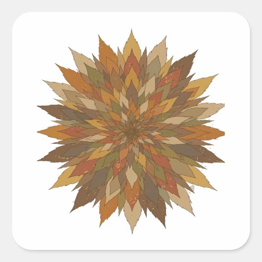 Aangepaste grijze HERFSTBLADEREN Sticker Motief (Voorkant)