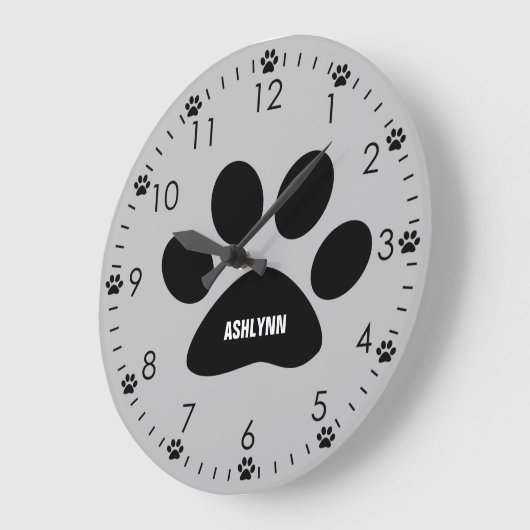 Aangepaste grijze hond grote klok (Hoek)
