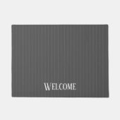 Aangepaste grijze instripes deurmat (Voorkant)