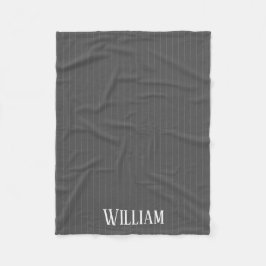 Aangepaste grijze instripes fleece deken