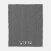 Aangepaste grijze instripes fleece deken (Voorkant)