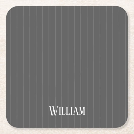 Aangepaste grijze instripes kartonnen onderzetters (Voorkant)