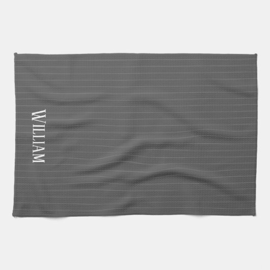 Aangepaste grijze instripes theedoek (Horizontaal)