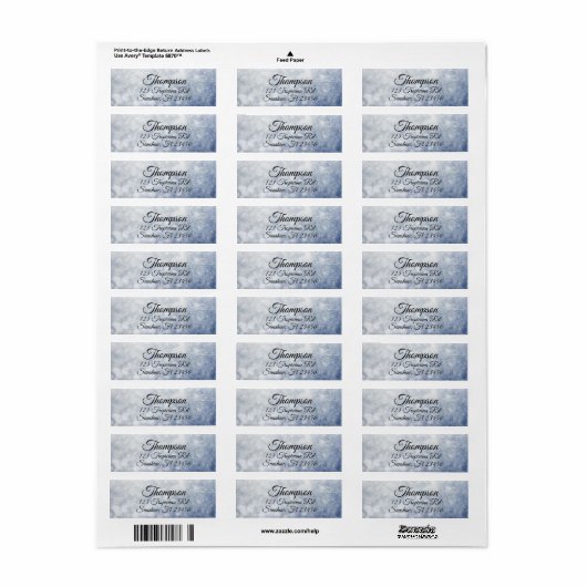 Aangepaste grijze labels voor het retouradres (Full Sheet)