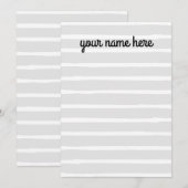 Aangepaste grijze notities kaart (Voorkant / Achterkant)