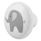 Aangepaste grijze olifantenklep voor kleuter- en l keramische knop (Rechts)