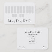 Aangepaste grijze sterrenmachinekleutels visitekaartje (Voorkant / Achterkant)