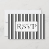 Aangepaste grijze streep RSVP-kaarten Kaart (Voorkant)