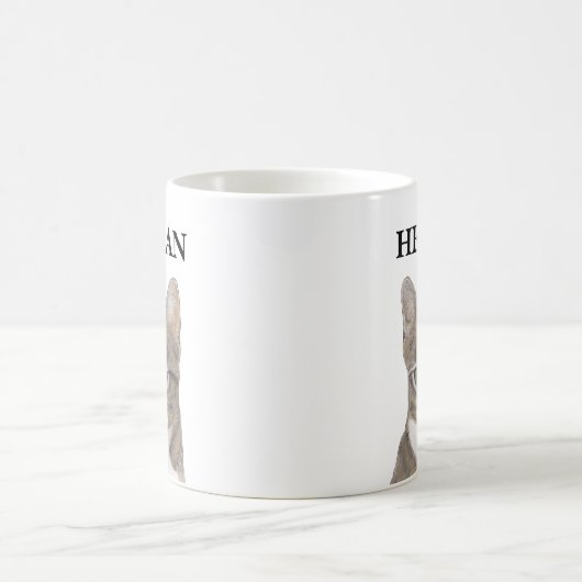 Aangepaste grijze tablet koffiemok (Center)